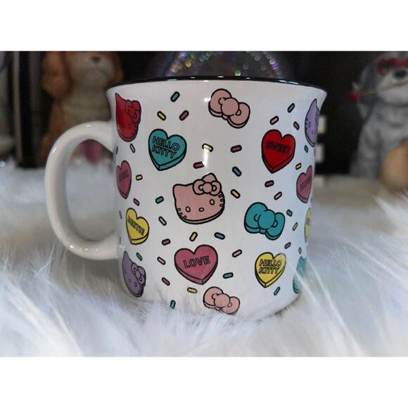 NEW Hello Kitty Mug Valentines Day With Candy Hearts - Picture 3 of 7